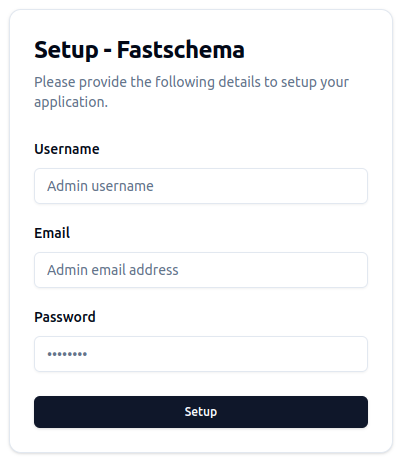 Fastschema setup