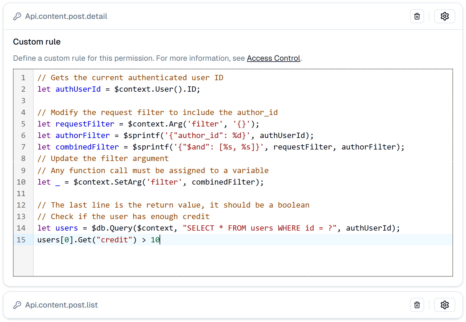 FastSchema Permission Rules